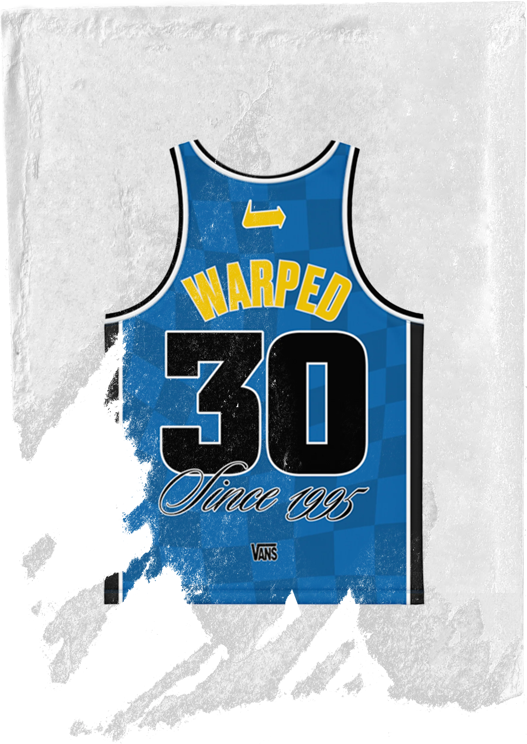 Checkered Blue Basketball Jersey - Image 3